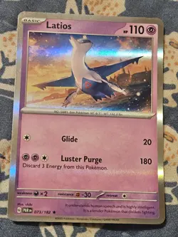 Latios HOLO Rare 073/182 Paradox Rift Pokemon - Image 1