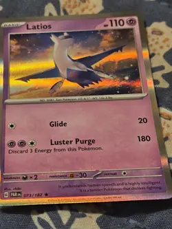 Latios HOLO Rare 073/182 Paradox Rift Pokemon - Image 2