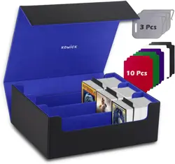 1800+ Card Deck Case - PU Leather MTG Storage Box Microfiber Lined Yugioh Struct - Image 1