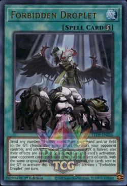 1st ed Forbidden Droplet ultra rare LED9-EN056 Yugioh - Image 1