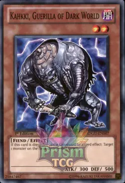 1st Ed Kahkki, Guerilla of Dark World SDGU-EN007 Yugioh - Image 1