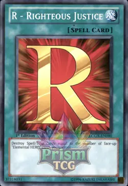 1st Ed R - Righteous Justice LCGX-EN090 Yugioh - Image 1
