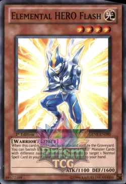 1st Ed Elemental HERO Flash GENF-EN090 Yugioh - Image 1