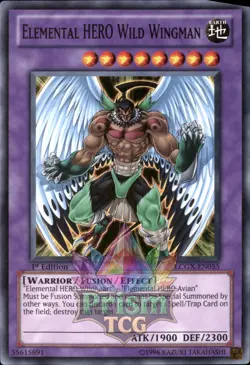 1st Ed Elemental HERO Wild Wingman LCGX-EN055 Yugioh - Image 1