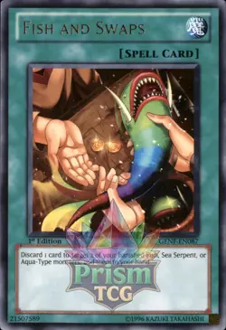 1st ed Fish and Swaps rare GENF-EN087 Yugioh - Image 1