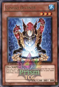 1st ed Gishki Diviner rare GENF-EN027 Yugioh - Image 1