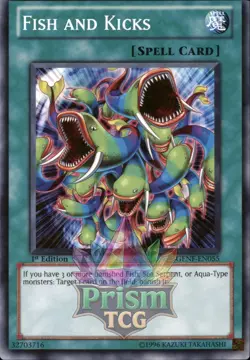 1st Ed Fish and Kicks GENF-EN055 Yugioh - Image 1