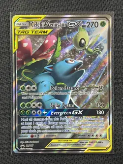 Pokemon Card Celebi & Venusaur Gx Tag Team Promo Ultra Rare SM167 - Image 1