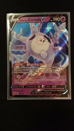 Galarian Cursola V 021/073 - Champions Path Ultra Rare Pokemon Card MINT - Image 1