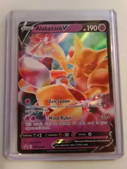 Alakazam V Promo SWSH083 Vivid Voltage Holo V Rare Pokemon Card NM - Image 1