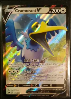 Cramorant V 155/202 Sword & Shield - NM Ultra Rare Full Art Pokemon Card MINT - Image 1