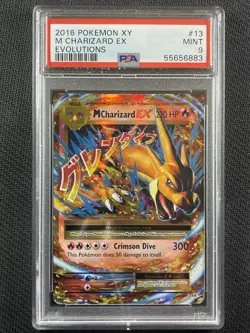 Pokemon Card PSA 9 Mint M Charizard Ex Evolutions Full Art XY 2016 13/108 - Image 1