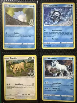 4 Pokemon 2023 Holiday Calendar Stamped Cosmos Holo Card Lot - Image 1