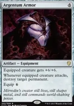 1 x Argentum Armor - Commander 2017 - Light Play - MTG - Image 1