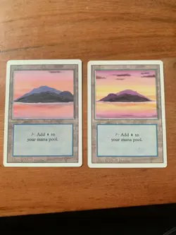 x2 MTG Island (A) Revised MP MTG Magic the Gathering - Image 1