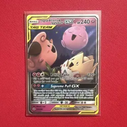 Pokemon English TCG Card Cosmic Eclipse Togepi Cleffa Igglybuff GX 143/236 Holo - Image 1