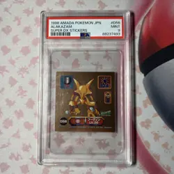 Alakazam Pokemon Amada Super DX Stickers PSA 9 Mint - Image 1