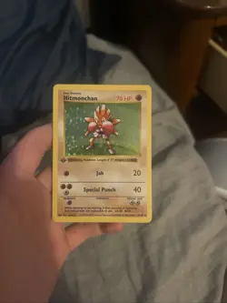 Pokemon TCG Hitmonchan Base Set 7/102 Holo 1st Edition Holo Rare - Image 1