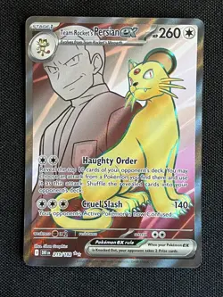 Pokemon TCG Destined Rivals Team Rocket’s Persian EX 219/182 Near Mint - Image 1