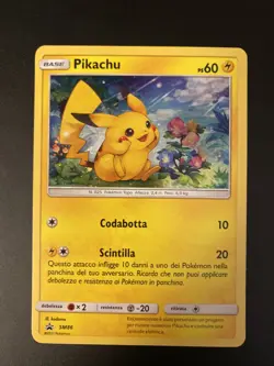 Pokemon ita near mint Rara Holo Foil Pikachu Sm86 Promo - Image 1