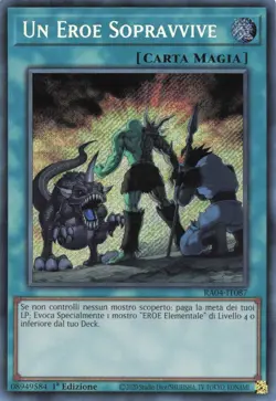 yu gi oh ita 1ed rara segreta ra04-it087 Un Eroe Sopravvive - Image 1