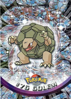 Pokemon #76 Golem Card Blue Label Topps TV Animation Edition - Image 1