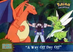 Pokemon A Way Off Day Off Card Foil Charizard Topps TV Animation Series 3 Rare - Image 1