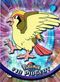 Pokemon #18 Pidgeot Card Non Holo Black Logo Topps TV Animation Series - Image 1