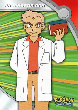 Pokemon Professor Oak Card Topps TV Animation Series - Image 1