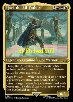 MTG Etched Foil Universes Beyond: Assassin's Creed ACR Havi, the All-Father MINT - Image 1