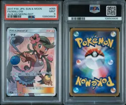 Pokemon Mallow 055/050 PSA 9 Mint Japanese Alolan Moonlight Trainer Full Art SR - Image 3