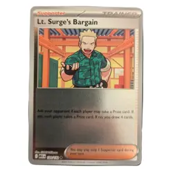 Pokemon Lt. Surge's Bargain 120/132 Me01: Mega Evolution Reverse Holo - Image 1