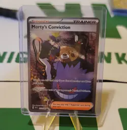 2024 POKEMON TEF SPECIAL ILLUSTRATION RARE #211 MORTY'S CONVICTION #2 - Image 1