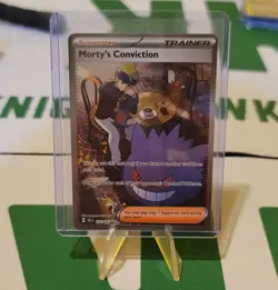 2024 POKEMON TEF SPECIAL ILLUSTRATION RARE #211 MORTY'S CONVICTION - Image 1