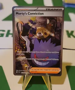 2024 POKEMON TEF SPECIAL ILLUSTRATION RARE #211 MORTY'S CONVICTION - Image 3