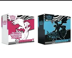 Pokemon Scarlet Violet Black Bolt and White Flare ETB New and Sealed - Image 1