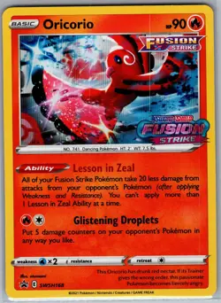 Oricorio SWSH168 (Prerelease) - Pokemon SWSH Black Star Promos - Holo Promo (NM) - Image 1