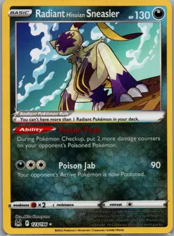 Radiant Hisuian Sneasler 123/196 - Pokemon SWSH11: Lost Origin - Radiant Rare NM - Image 1