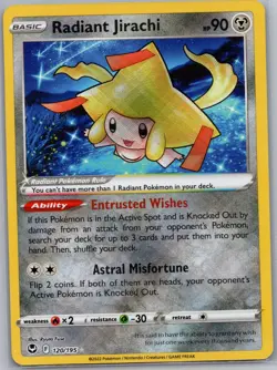 Radiant Jirachi 120/195 - Pokemon TCG SWSH12: Silver Tempest - Radiant Rare (NM) - Image 1