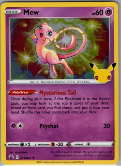 Mew 011/025 - Pokemon TCG Celebrations 25th Anniversary - Holo Rare (NM) - Image 1