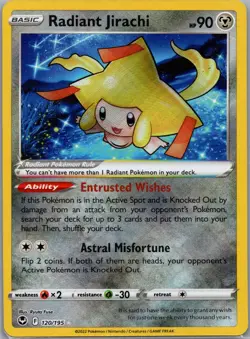 Radiant Jirachi 120/195 - Pokemon TCG SWSH12: Silver Tempest - Radiant Rare (NM) - Image 1