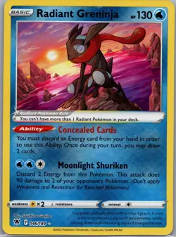 Radiant Greninja 046/189 - Pokemon SWSH10: Astral Radiance - Radiant Rare (NM) - Image 1