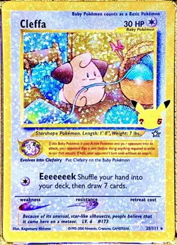 Cleffa Celebrations 20/111 HOLO BLEED ERROR Pokemon Card TCG 2021 Classic NM - Image 1