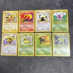Pokemon TCG Jungle Non Holo Rare Bundle Snorlax Pinsir Pokemon Cards MP-HP - Image 1
