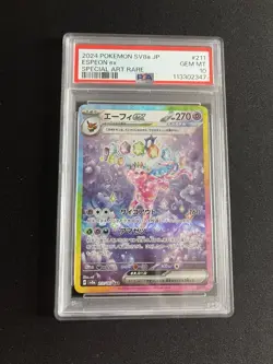 Espeon ex 211/187 PSA 10 GEM MINT Pokemon Card Special Art Rare Full Art Secret - Image 1