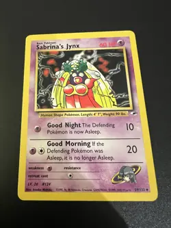 Sabrina’s Jynx 59/132 Gym Heroes Unlimited 2000 Pokemon Card Uncommon NM - Image 1