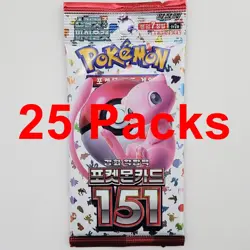[25 Packs Set] Pokemon Card 151 Booster Korean Ver Factory Sealed Scarlet&Violet - Image 2