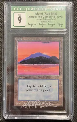MTG Limited Edition Beta 1993 Island (C) CGC 9 MINT Old School 93/94 Signed - Image 1
