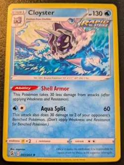 Cloyster 051/264 Rare Sword & Shield: Fusion Strike Pokemon TCG - Image 1