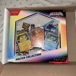 NEW Pokemon TCG S&V Prismatic Evolutions Poster Collection Box Sealed 3 Packs - Image 1